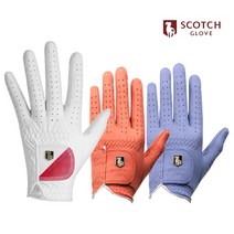 스카치 글러브 남성용 양피 골프장갑, 화이트(왼손 23호)