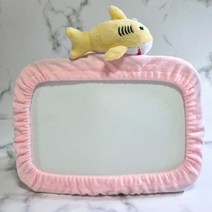 도화하우스 카시트 후방 안전 거울 - 아기 유아 신생아 안전 뒤보기 보조 룸미러 백미러 차량용 뒷자석, 3-C. 인형커버(아기상어)