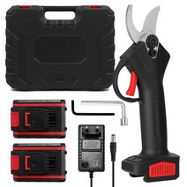 원예무선전지가위 충전식전기가위 무선전동가위 나무전동가위 21V 휴대용 핸드 무선 전기 가위 충전식 30mm, 05 EU 2 Batteries