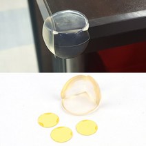 socean 책상 모서리 쿠션 코너캡 1P 원형 모서리 각대 폴대 완충 테이프 쫄대 고무 코너 보호대 엣지 가드 스펀지 베