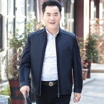 아빠 봄가을 코트 얇은 아빠 중년 남자 재킷 노인복 봄 중장년 남성복
