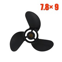 선외기 도하츠 머큐리 마리너 4~6HP 7.8x9 용 프로펠러 알루미늄 합금 12스플라인, 01 Black