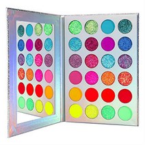 Neon Glitter Eyeshadow Palette Makeup Afflano UV Glow Blacklight Highly Pigmented Palette Eye Shadow, 1, Neon luminous glitter eyeshado