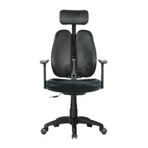 위즈백 듀얼 체어 5발다리 학생의자 사무용의자, 블랙