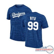 [마제스틱] MLB 네임 & 넘버 LA 다저스 반팔 티셔츠 (류현진/블루무늬)
