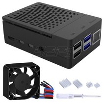52Pi 라즈베리 파이 4 모델 B 8GB RAM 64GB SD 카드 최고의 키트 케이스 팬 전원 공급 장치, [01] Case kit
