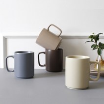 에크렌 Ecrins 무광 점보 머그 500ml 4color - 사무실 커플 데일리 머그잔, 그레이블루