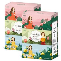 한예지 캐릭터 미용티슈 천연펄프 2겹, 3개입, 2개