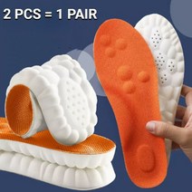 족저근막염 신발 키높이 평발 기능성 깔창 Latex Sport Insoles Soft High Elasticity Shoe Pads Orthotic Breathable Deodor, Orange-Style4_39-40(255mm)