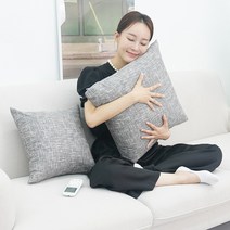 그레이패브릭 소파쿠션 2개 세트, 그레이 40x40 중형 2개