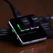 게임용 키보드 게이밍 미니 키패드 Sayo osu 2 키 복사 및 붙여 넣기 핫스왑 한 손으로 기계식 usb rgb 매크로, 2키, 빨간 스위치