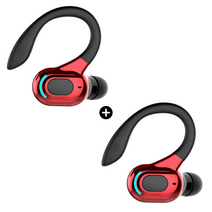 WJSHOP F8 2pcs 귀걸이형 HIFI 스테레오 IPX4방수 블루투스 무선이어폰 (블랙/화이트/그린/블루/레드), 레드