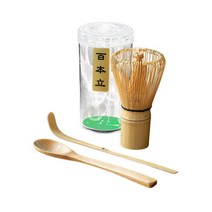 GHSHOP 일본 말차 세트 대나무 거품기 수제 차 만들기 도구 일본 말차 세레머니 세트 파티 인사를 위한, 5cmx8.5cm, 티스푼으로