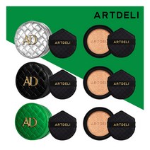 [아트델리] [매니아구성] 갈바덤 리프팅 커버 쿠션(본품(실버 블랙 그린)*3+리필*3), 색상:23호, 상세 설명 참조