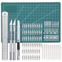 (해외직구) 모양 스카이빙 도구 다양한 키트 가지 조각 나이프 칼 가죽 날커, 1개, 기본