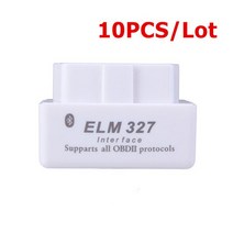 자동차스캐너 진단기BT ELM327 V2.1 자동차 진단 도구 미니 ELM 327 안 드 로이드에 대 한 V1.5 보다 저렴, 10PCS  V2.1 BT White