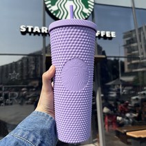 지압텀블러 하와이 빨대컵 콜드컵710ml 30종, 매트 퍼플