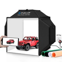 스튜디오 박스 포토부스 자연광조명 배경지거치대 PULUZ-40cm 포토 라이트 박스 4 색 배경 접이식 24W 5500, 02 UK Plug