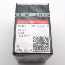 공업용 미싱 100PCS Groz Beckert DBX1 1738 16X257 JUKI DDL BROTHER db2와 호환되는 재봉틀 바늘, 01 8(60)
