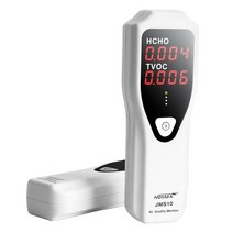 미세먼지측정기 휴대용 가정용 고정밀 디지털 포름알데히드 검출기 AQI 테스터 센서 TVOC 실내 오염 감지 공기 품질 모니터, WHITE