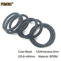 고무바킹 고무패킹 캡 실리콘패킹 OD8 ~ 440mm * 3mm 두께/CS 블랙 EPDM o 링 산 및 알칼리 저항 방수 마, 62 OD69x3mm  2pcs