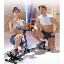로잉머신 헬스기구 노젓기 가정용 운동 기구 근력 집, 블랙강화12단조절식높은등받이