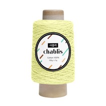 yarna 샤블리 콘사 뜨개실 100g, 108 파스텔레몬, 1개