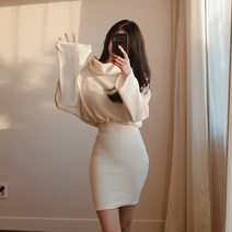 나날샵 겨울 폴라 여성 니트 원피스