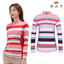 [PAT 여성] 폴리에스터 스트라이프 티셔츠_1G25452
