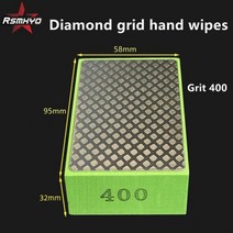 연마공구 절삭공구 RSMXYO-다이아몬드 핸드 폴리싱 패드 95mm x 58mm 타일 유리 연마 그라인딩 블록 스톤, 08 95x58mmGrit 400