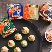 붉은 홍게 대게 통조림 영덕농수산 게살 게딱지장 게살장 통조림 캔 90g 3종, 1캔, 02_영덕 게살장 90g