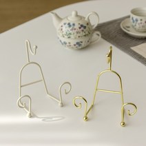 골드라인 커피잔 걸이 거치대 홈카페 브런치 플레이팅, 아이보리