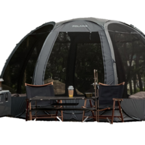 폴라리스 P1 원터치 텐트 쉘터 메쉬 돔 그늘막 모기장 팝업 NEW 캠핑 돔형 야외, 챠콜+윈드스크린(스크린월)+사이드폴대4p