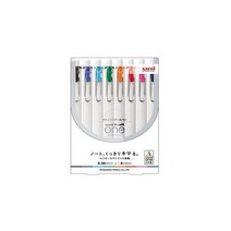 유니볼원 중성 잉크펜 0.38mm 8색 세트 혼합색상 1세트