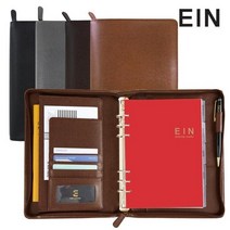 회사 가죽다이어리 레트로 천연가죽, 가죽다이어리 지퍼형 브라운[H0440](1개)