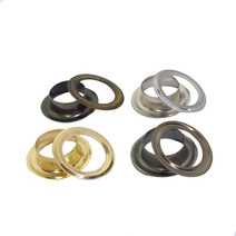 하비나루 아일렛 핀 100쌍 의류 가방 아일렛 심, 6mm(5호), 흑니켈