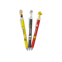 피너츠 스누피 마스코트 볼펜 0.5mm 핵심 A 3종세트, 스누피+찰리브라운+우드스탁, 2세트
