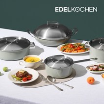 에델코첸 뉴탱고 스텐 인덕션 냄비세트 4종 편수+양수+파티웍+곰솥 인덕션용 통3중 304 스테인리스 냄비 127060, 클라우드 그레이_단품 | 양수냄비+파스타인서트 20cm