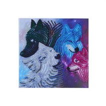 다이아몬드 그림 대박 diy 만 다이아몬드 이형 다이아몬드 늑대 떼 독립역 wish 공장 도매, 25X25CM