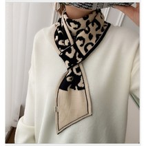 [엔젤D] 여성 호피 고리 쁘띠 니트 목도리