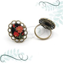 토이앤스티치/자수용 반제품 해바라기 타원 반지 프랑스자수 퀼트-DIY, F120 - 해바라기 타원 반지