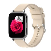 심박계 심박수 측정기 운동 New I22 Smart Watch Women Smartwatch Men Bluetooth Call Blood Pressure Oxy, 01 silicone beige