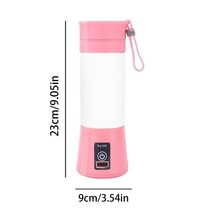 버티컬믹서 반죽기 스탠드 믹서기휴대용 블렌더 스무디 밀크 쉐이크 컵 USB 충전식 6 블레이드 미니 과일, 02 peach powder