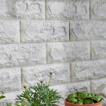 쿠셔니 셀프 인테리어 리폼 붙이는 폼블럭 8장set, 파벽돌, 실버그레이