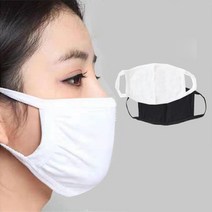 국산 남녀공용 면 마스크 필터 교체 위생 미세먼지 황사, 화이트