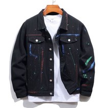 빅사이즈원피스 77 88 99 4XL-5XL 봄 가을 신작 남성 진 재킷 슬림핏 코튼 데님 재킷 레드 화이트 블랙 찢어진 구멍 진 코트 남성 아웃웨어 플러스 사이즈 22