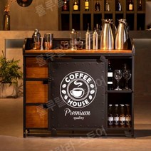 셀프바 빈티지 휴지통케이스 카페셀프바 반납대 테이블 로커 복고풍 레스토랑, 단일 문, 매트블랙100 40 90