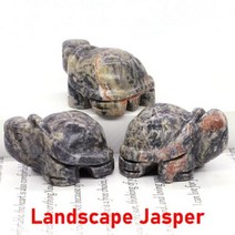 고급 벼루 돌벼루 서예용품 단계연 동상 홈 풍수 장식 액세서리 천연 돌 영기 동물 그림 수족관 치유 크리스탈 조각, Landscape Jasper+1pcs