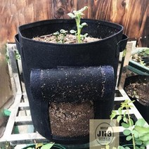 부직포화분 블루베리 숨쉬는 가벼운 텃밭용 채소 키우기 화분 2p(25X30 블랙)