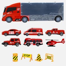 소방차 트레일러 카캐리어 미니카 6종세트 어린이자동차 유치원 액션놀이